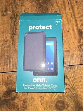 Onn. Protective Grip Tablet Case in Black 7"
